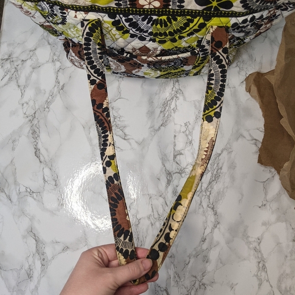 Vera Bradley Laptop Tote Cocoa Moss - Picture 12 of 12